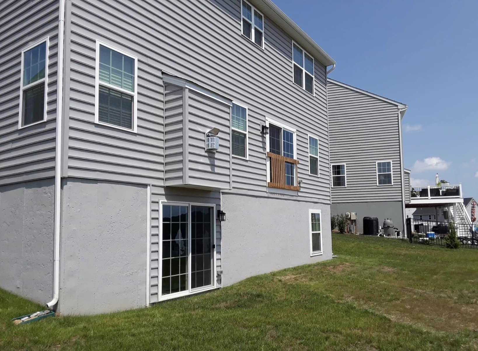 Client home before deck